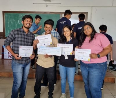 Tejas-Mankeshwar-SE-Esha-Ratnaparkhi-SE-Samruddhi-Bhabad-TE-and-Atharav-Agale-TE-has-secured-the-First-Prize-at-PES-Modern-Colleges-HackForge-Hackathon